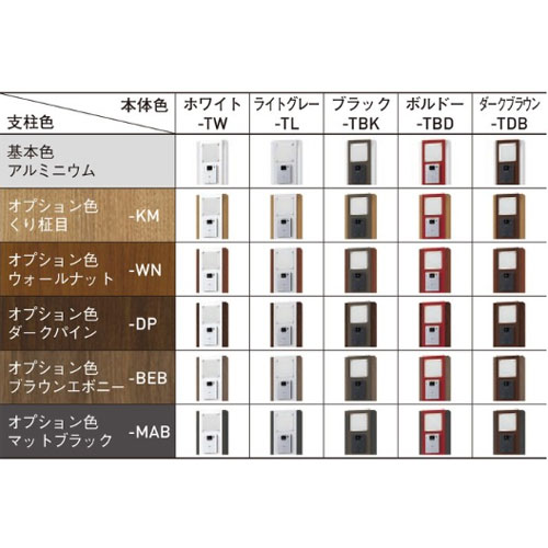 スギカウ / 門柱ユニット GP10ANKT-E-M3R-TW-KM 右勝手 LED照明・表札