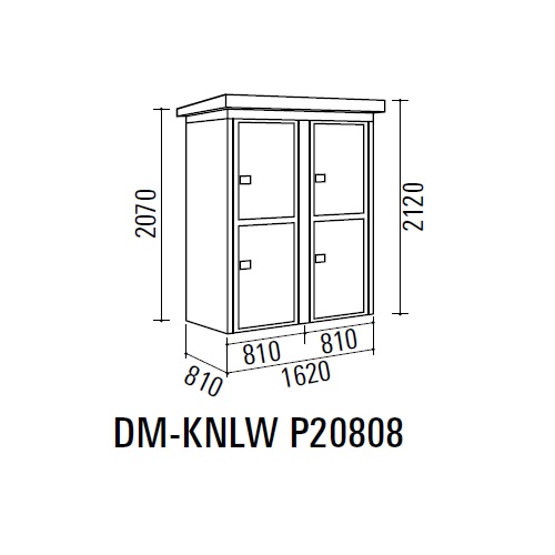 スギカウ / 2段式物置 基準型 2棟タイプ DM-KNLW P20808