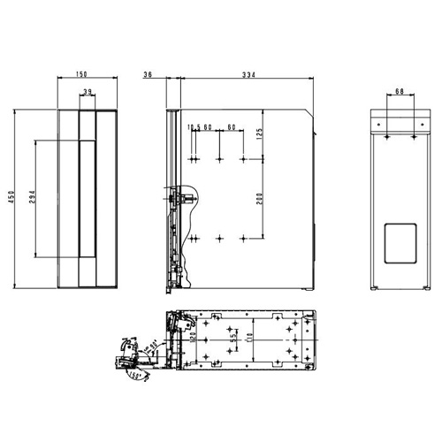 スギカウ / フェイサスVL ダイヤル錠付前出左開き CTCR2401LTB 鋳鉄