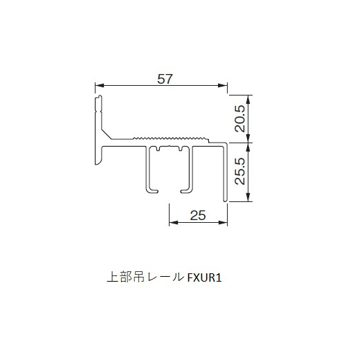 スギカウ / アウトセット吊引 上部吊レールセット FXUR1ST(WH) ホワイト