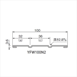 スギカウ / Y型敷居レール 尺基準 YFW1036N2