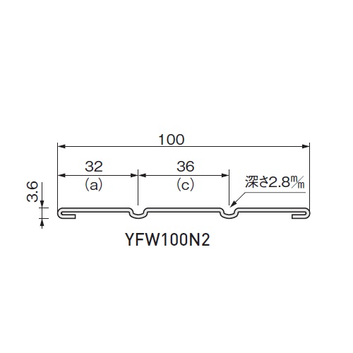 Y型敷居レール 尺基準 YFS418N2 「直送品、仕入先在庫品」【大型】-