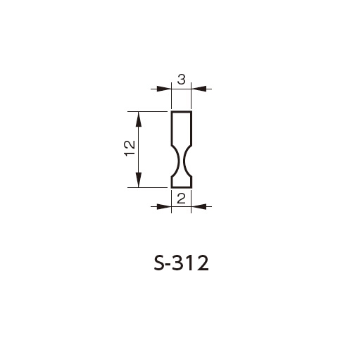 スギカウ / SUS目地棒 S-312 3x12
