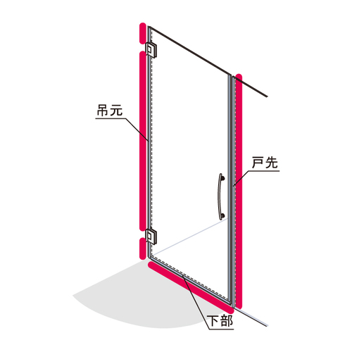 スギカウ / ガラスエッジシール OT-H610N-1 対応ガラス板厚 10mm