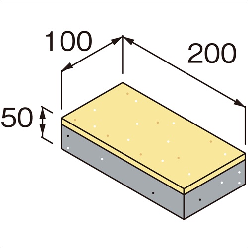 スギカウ エース エコブロック 0x100x50 チョコ