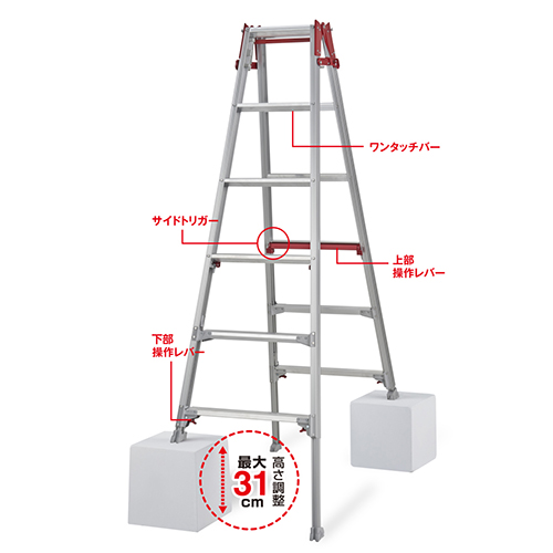 スギカウ / はしご兼用伸縮脚立 RYR-15