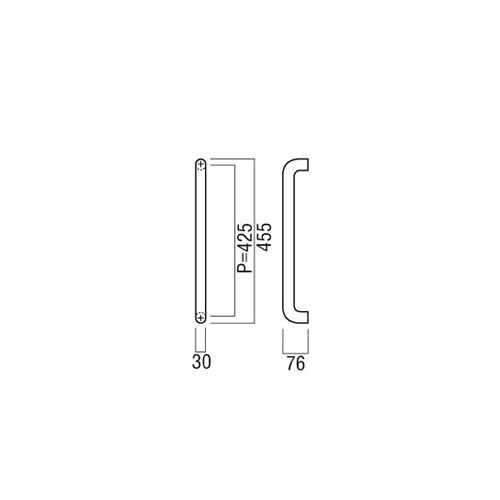 ユニオン G4227-36-050 ドアハンドル L600 (代金引換不可) :union-3ng