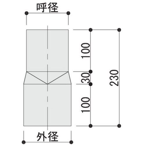 スギカウ / AL縦樋 短管付角丸接続管100角ドレン100用 シルバー