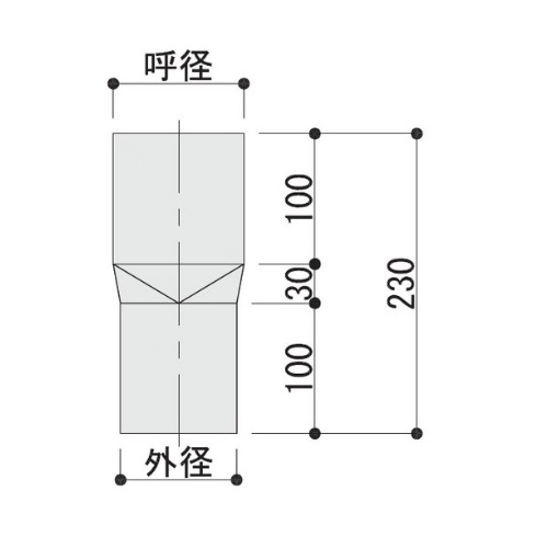 スギカウ / AL縦樋 100角 短管付角丸接続管 ドレン75用シルバー