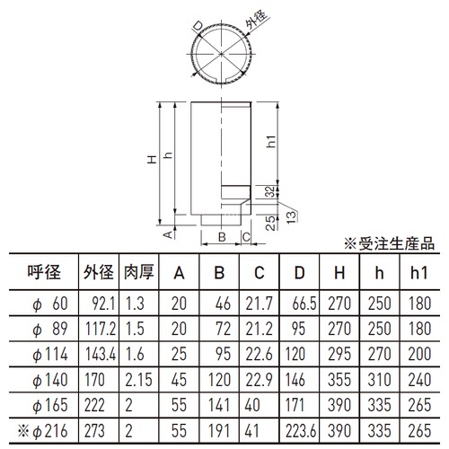 スギカウ / アルトイ 114用 埋設管メンテ用スライド管 ステンカラー