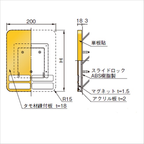 スギカウ 木製室名札 Fw N4 平付型 花柄