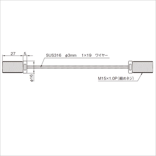 スギカウ スクエアタイプ 3wt L3000 S ウッドテンショナー 基本セット